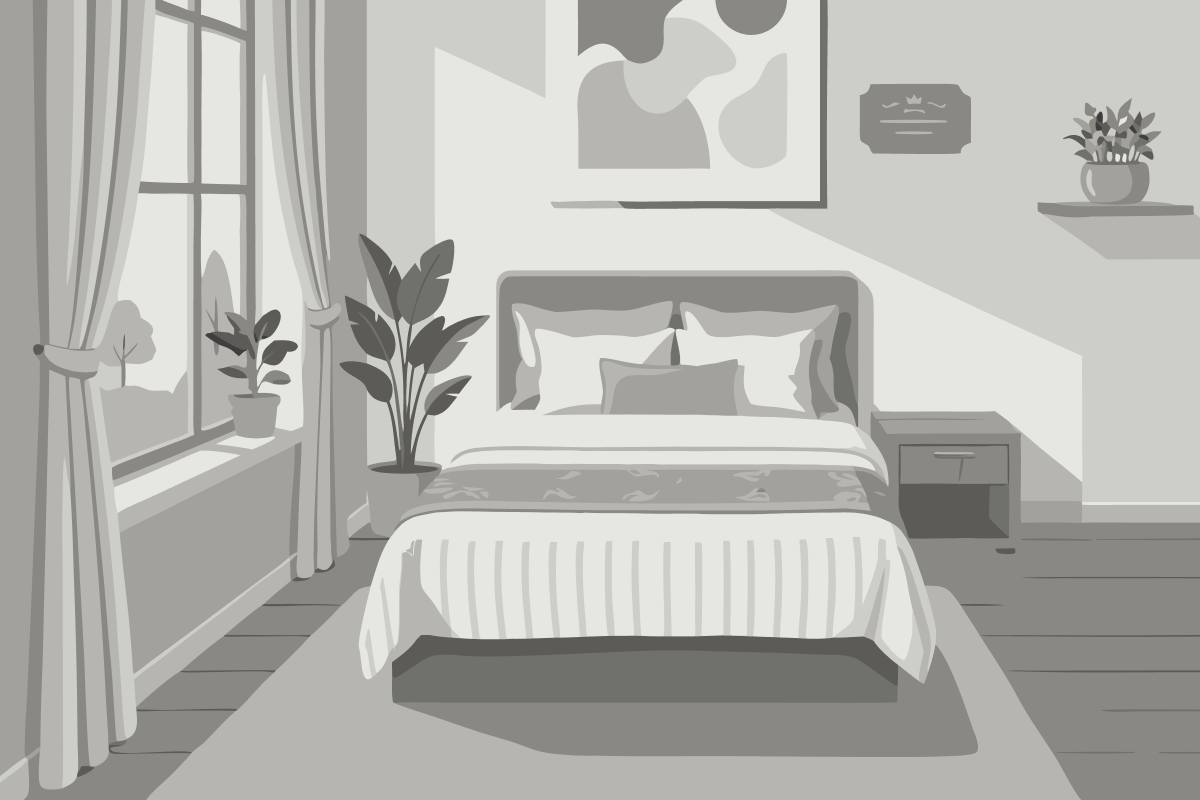 Chambre Standard avec 1 Lit Double et 2 Lits Simples